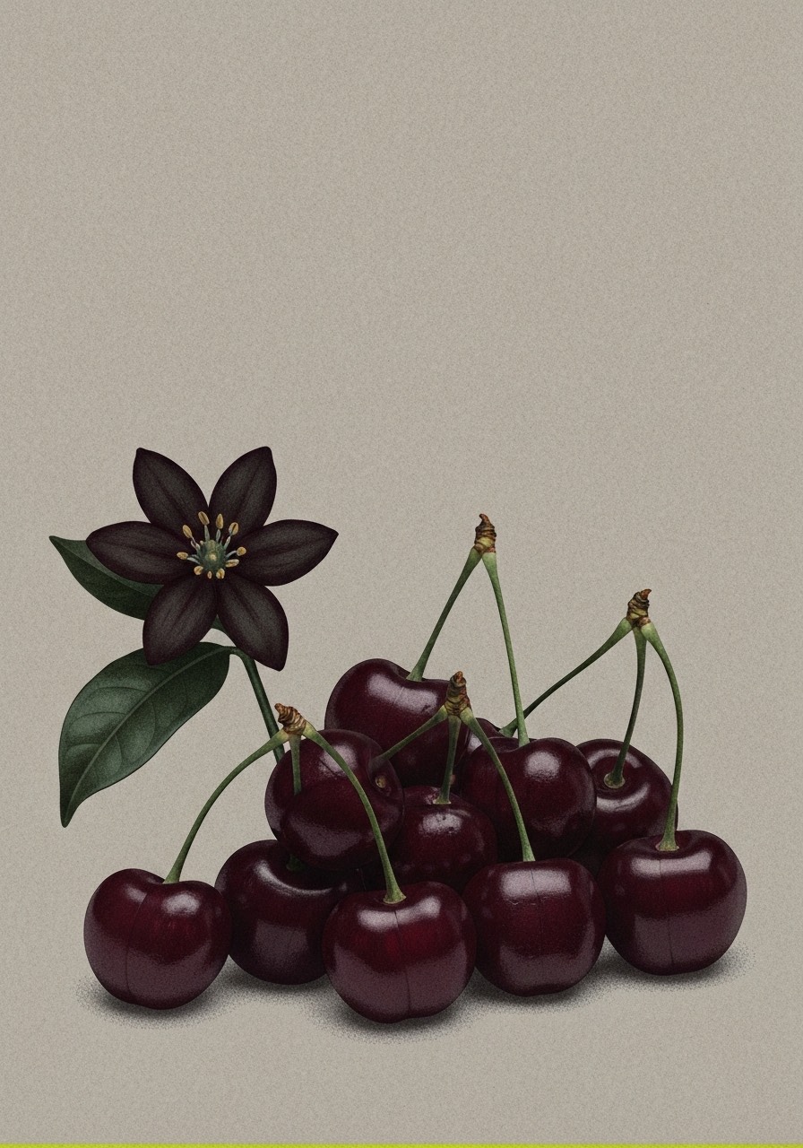 Nightbloom, deep ripe cherries and a dark flower